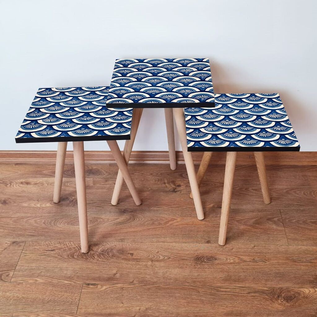 Hanah Home set stolića za kafu 3Shp157, 3 dijela, šareni