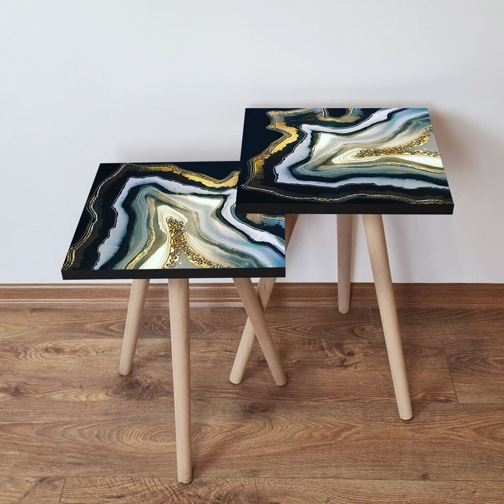 Hanah Home set stolića za kafu 2Shp476, 2 dijela, šareni