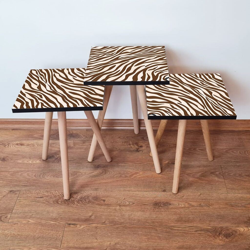 Hanah Home set stolića za kafu 3Shp150, 3 dijela, šareni