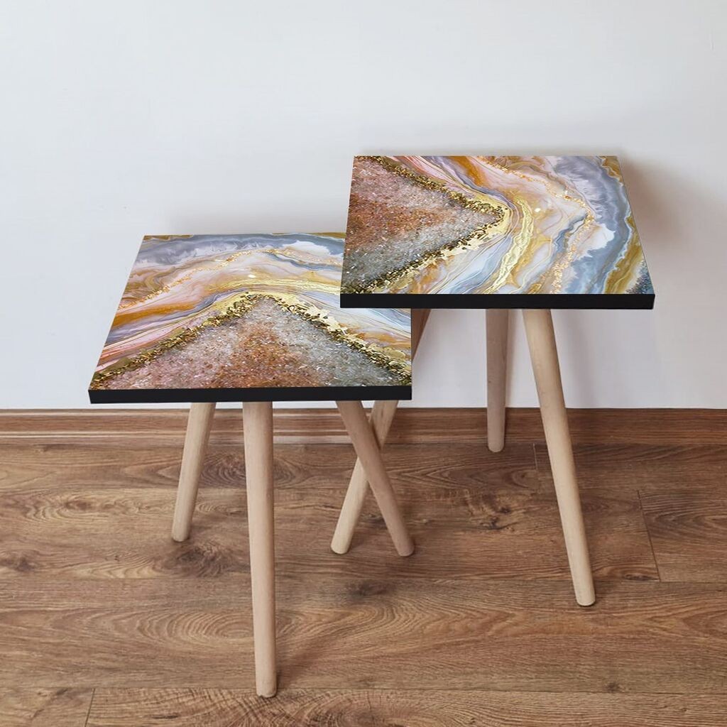 Hanah Home set stolića za kafu 2Shp126, 2 dijela, šareni