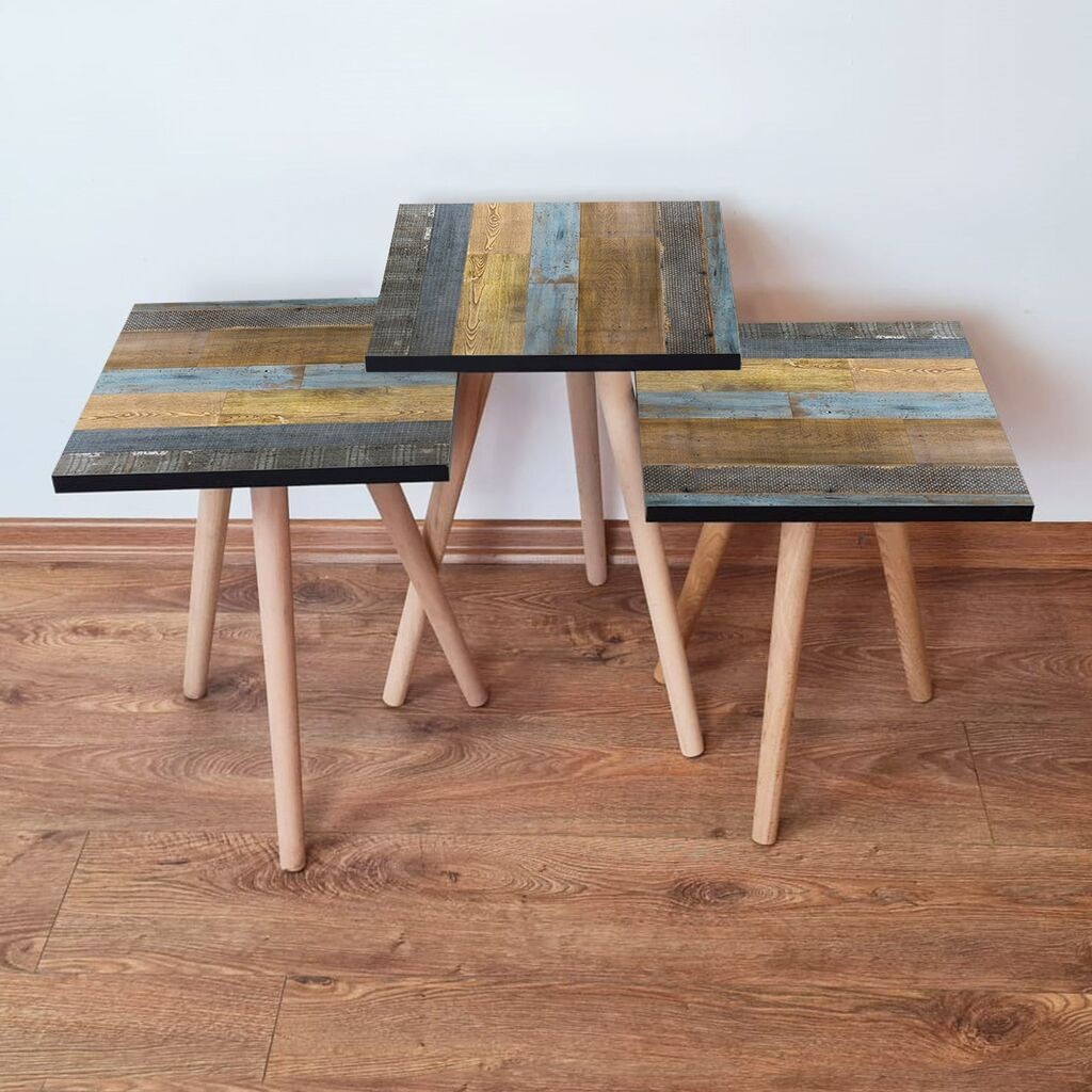 Hanah Home set stolića za kafu 3Shp2, 3 dijela, šareni