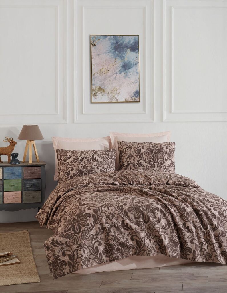 L'essentiel Maison Set Prekrivač i jastučnica Muster, 160x230 cm, smeđa