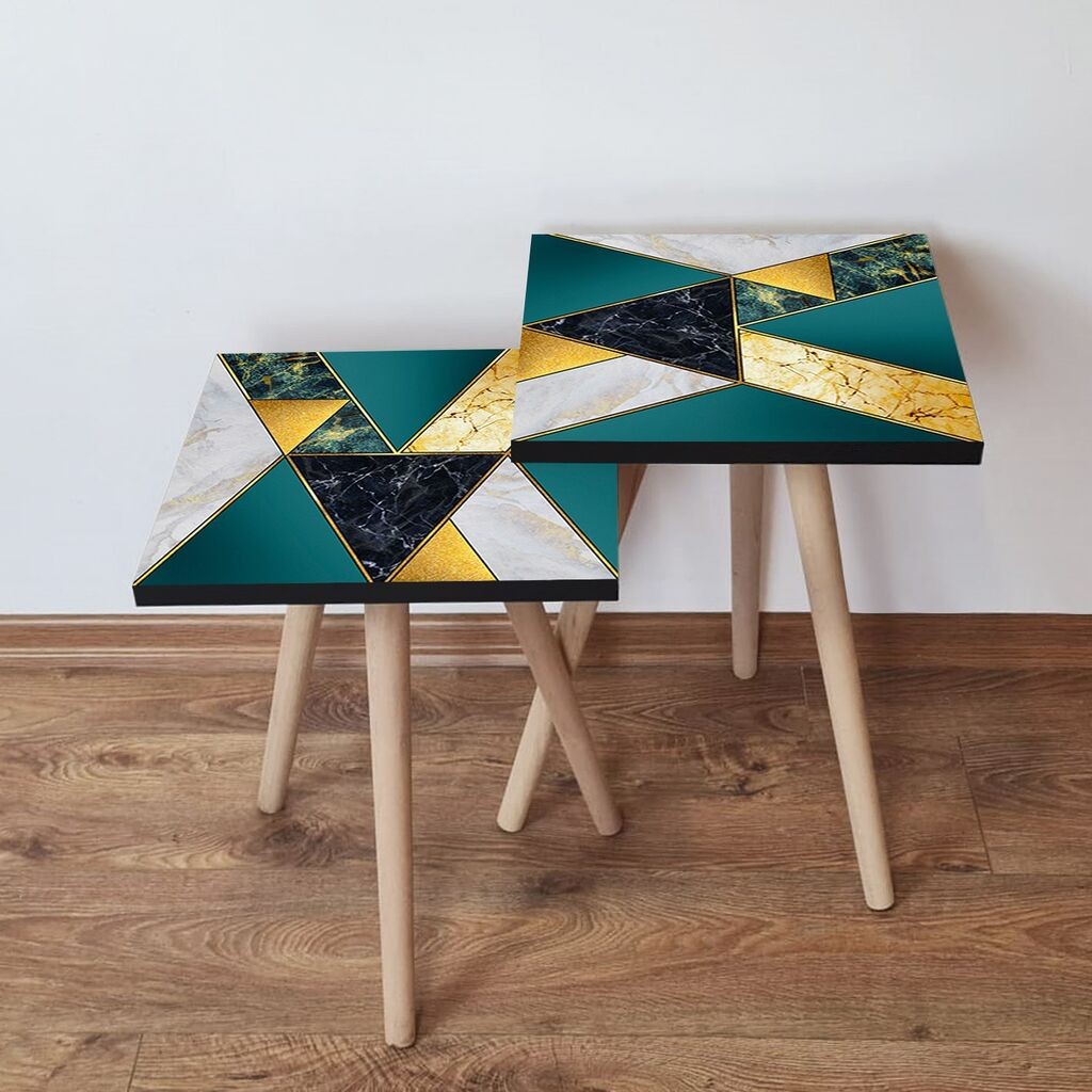 Hanah Home set stolića za kafu 2Shp114, 2 dijela, šareni