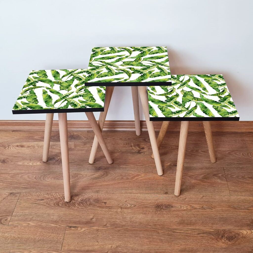 Hanah Home set stolića za kafu 3Shp253, 3 dijela, šareni