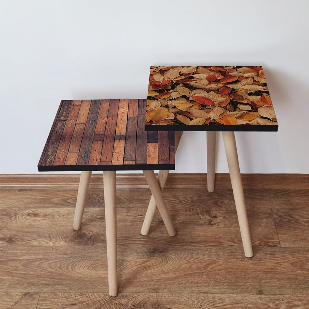 Hanah Home set stolića za kafu 2Shp237, 2 dijela, šareni