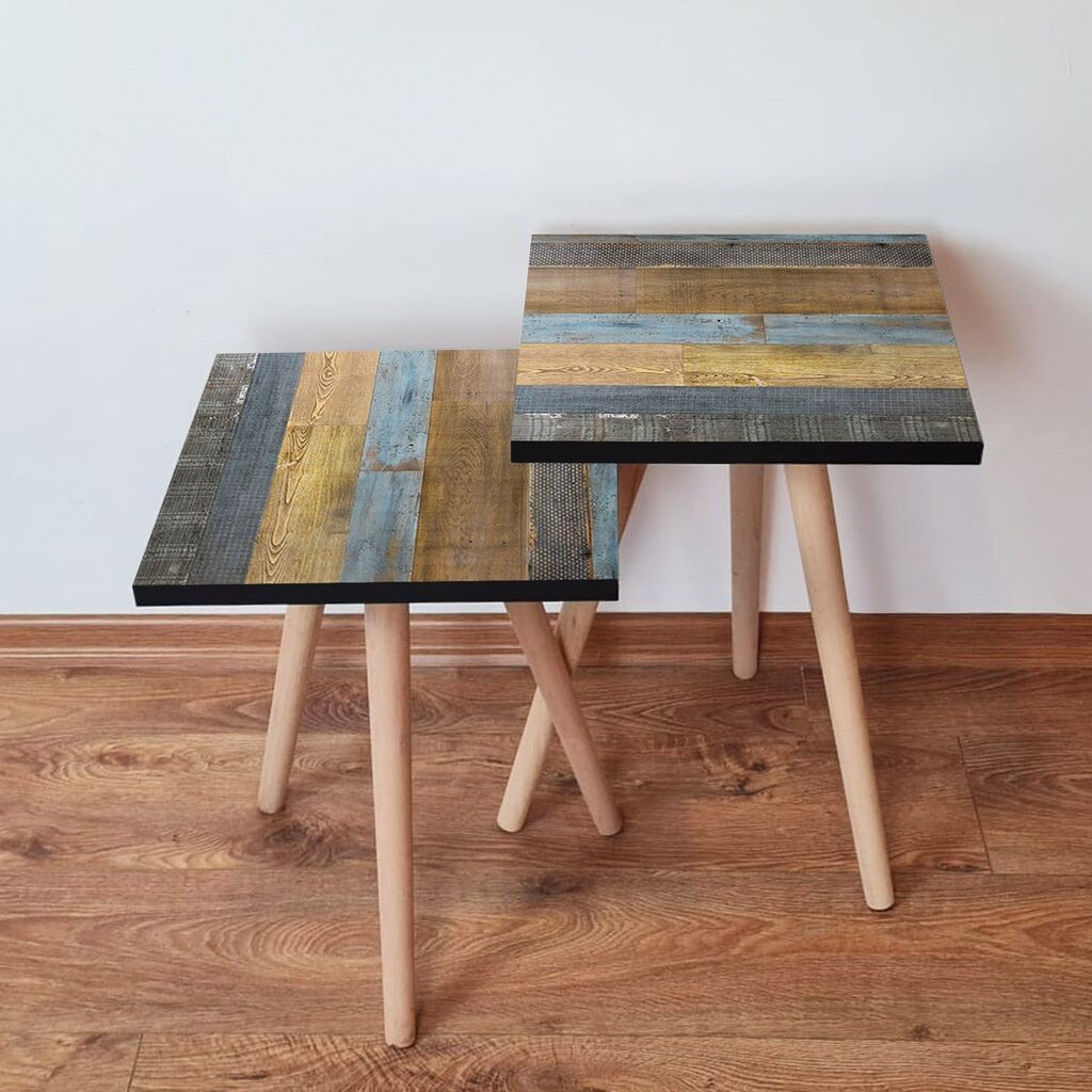 Hanah Home set stolića za kafu 2Shp6, 2 dijela, šareni