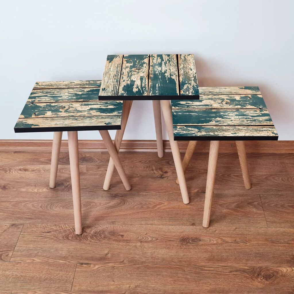 Hanah Home set stolića za kafu 3Shp5, 3 dijela, šareni