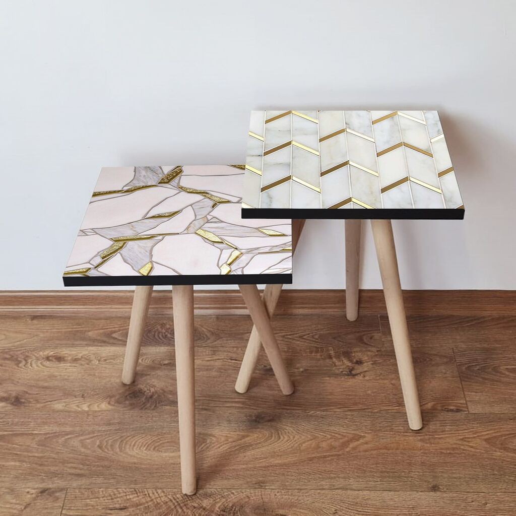 Hanah Home set stolića za kafu 2Shp271, 2 dijela, šareni