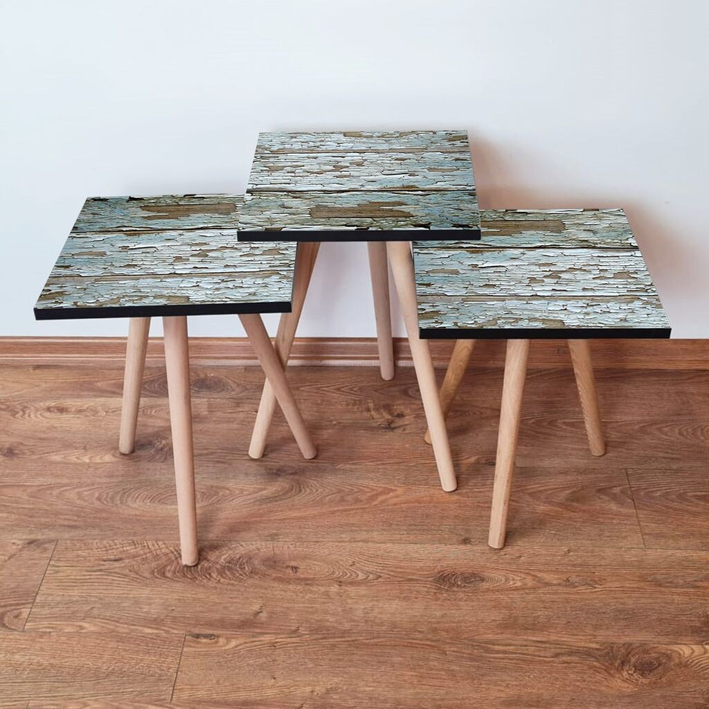 Hanah Home set stolića za kafu 3Shp257, 3 dijela, šareni