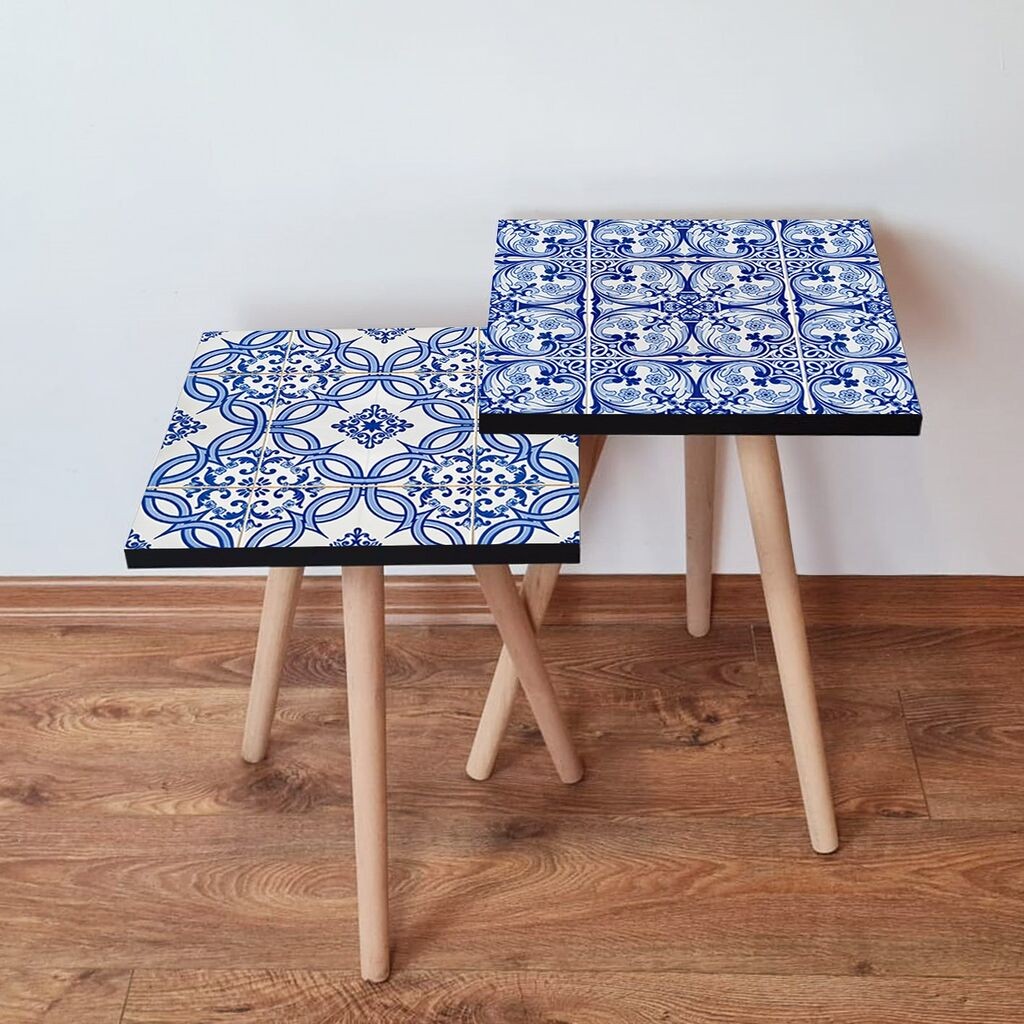 Hanah Home set stolića za kafu 2Shp344, 2 dijela, šareni