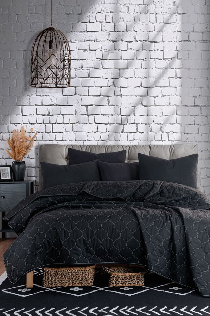 L'essentiel Maison Prekrivač Puni, 155x200 cm, crni