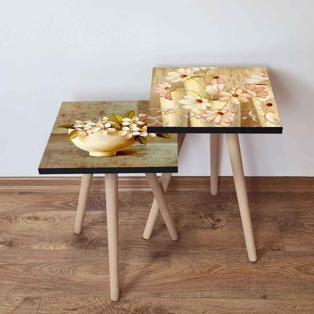 Hanah Home set stolića za kafu 2Shp302, 2 dijela, šareni