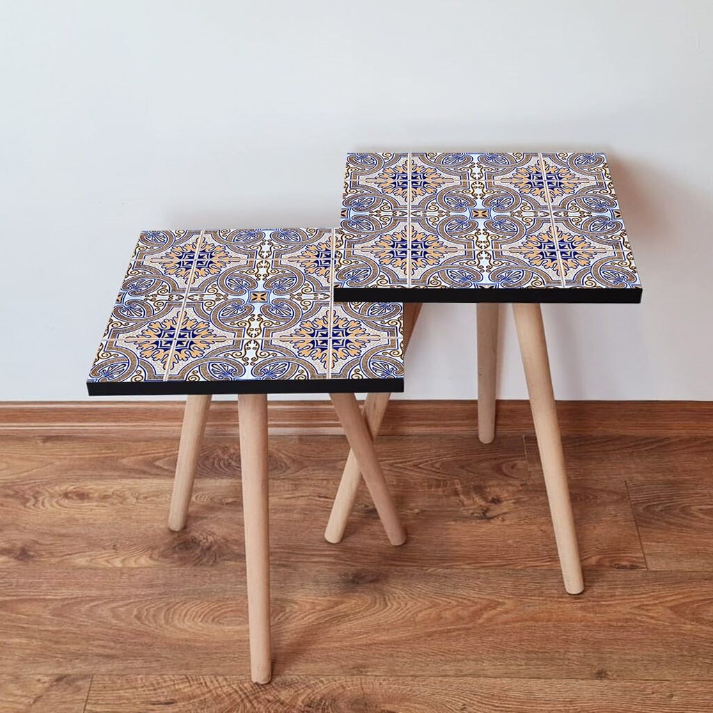 Hanah Home set stolića za kafu 2Shp413, 2 dijela, šareni