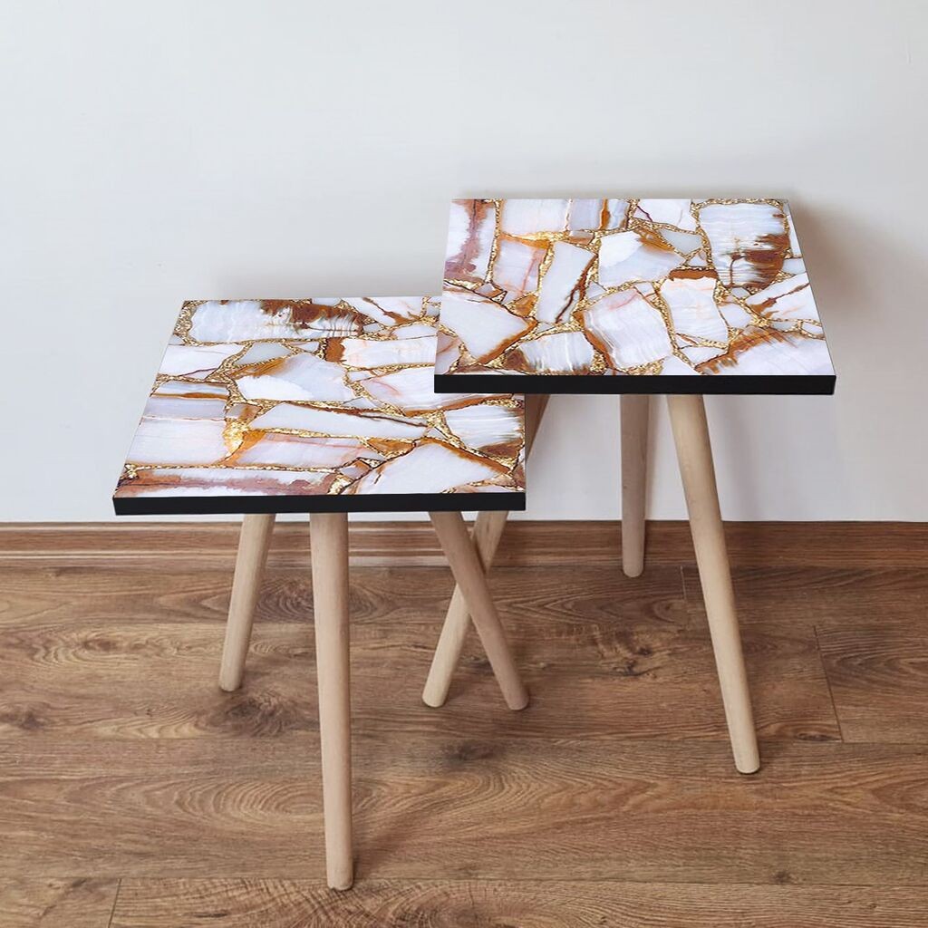 Hanah Home set stolića za kafu 2Shp94, 2 dijela, šareni