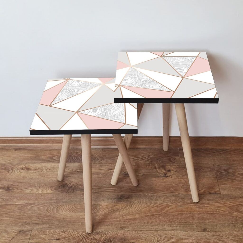 Hanah Home set stolića za kafu 2Shp439, 2 dijela, šareni