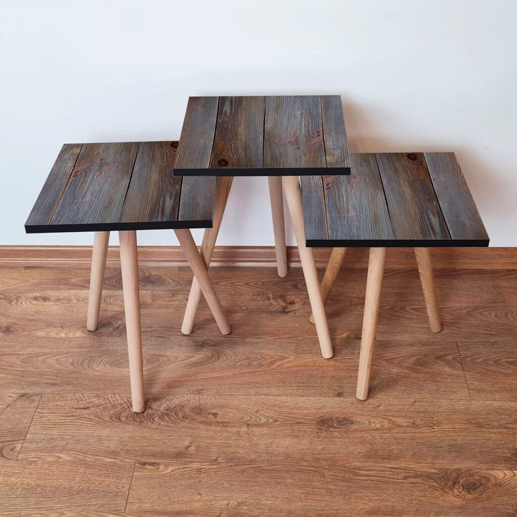 Hanah Home set stolića za kafu 3Shp120, 3 dijela, šareni