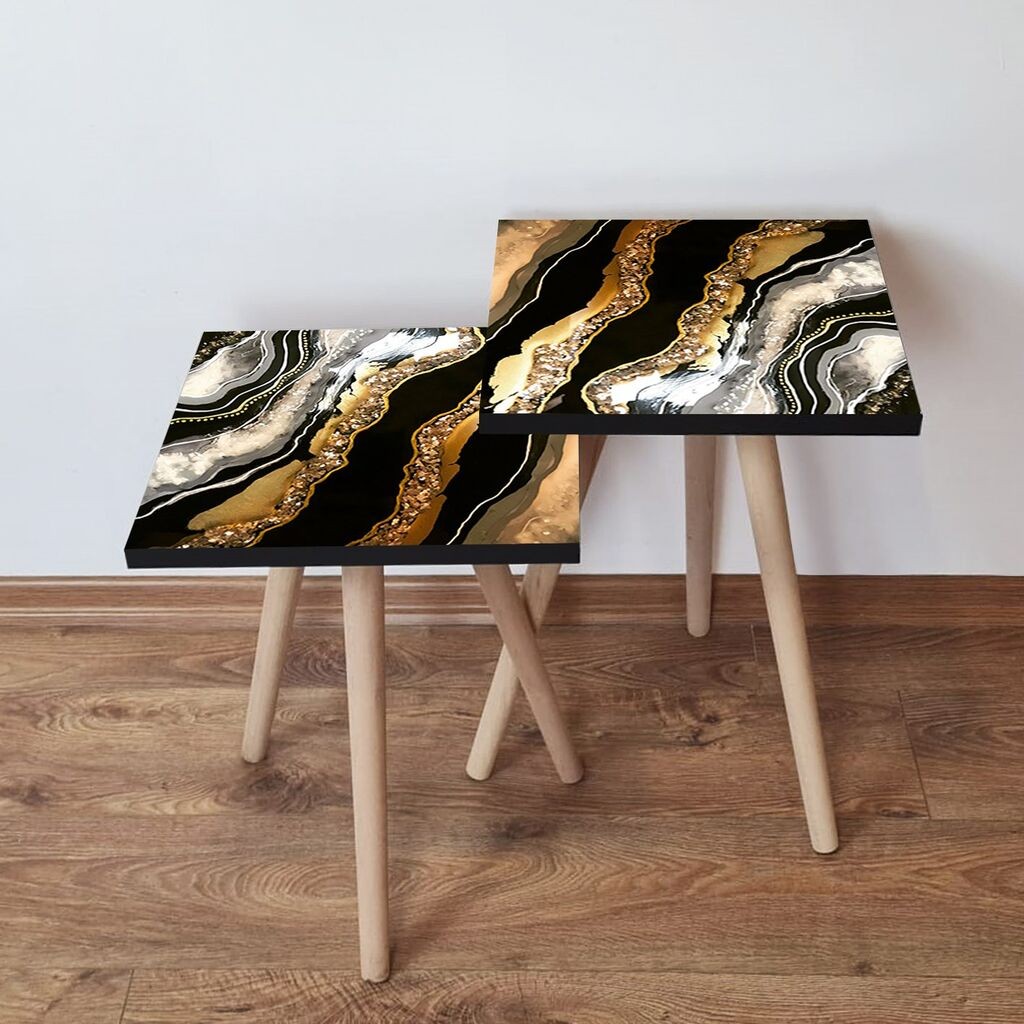 Hanah Home set stolića za kafu 2Shp91, 2 dijela, šareni