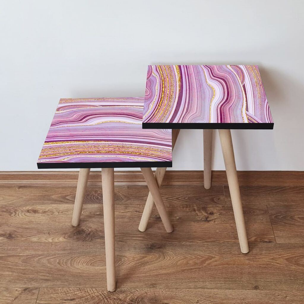 Hanah Home set stolića za kafu 2Shp112, 2 dijela, šareni