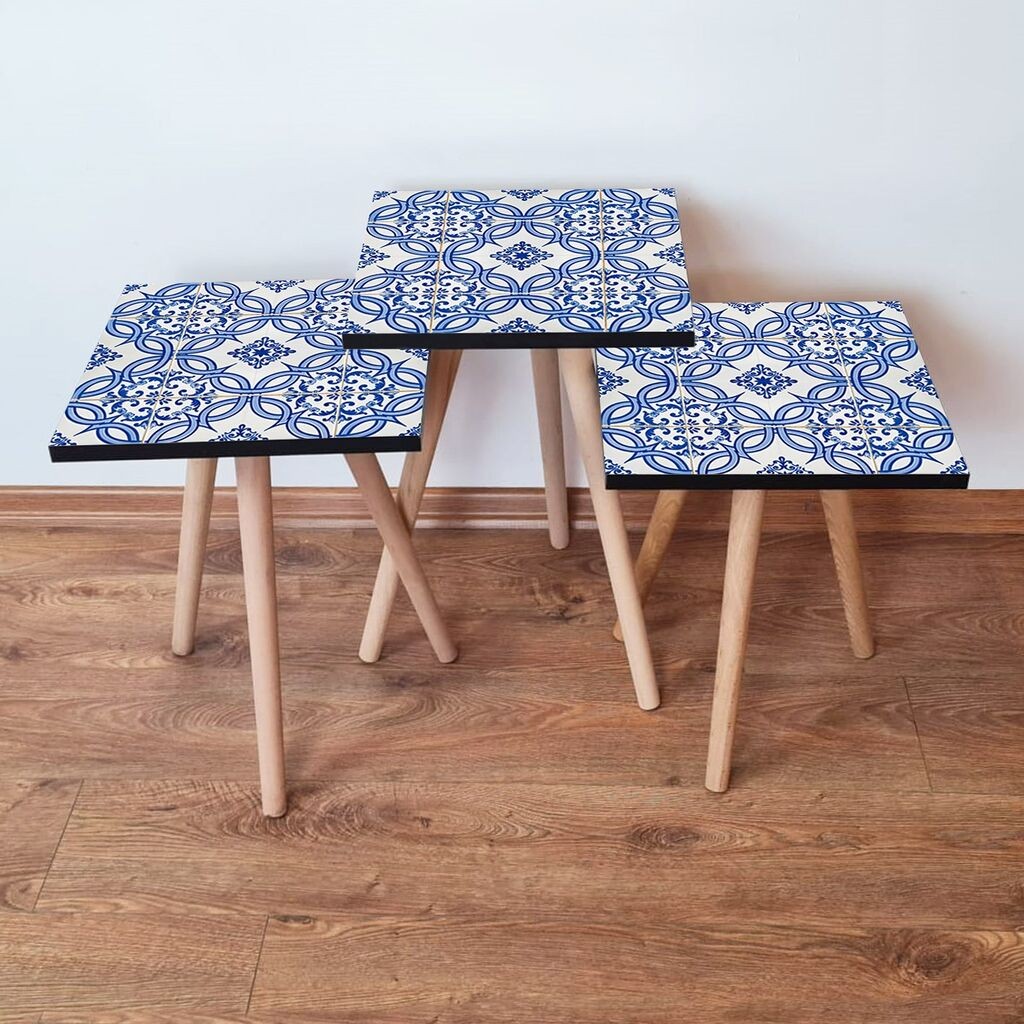 Hanah Home set stolića za kafu 3Shp41, 3 dijela, šareni