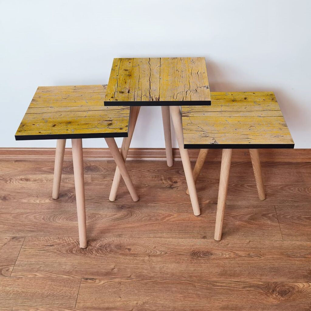 Hanah Home set stolića za kafu 3Shp127, 3 dijela, šareni