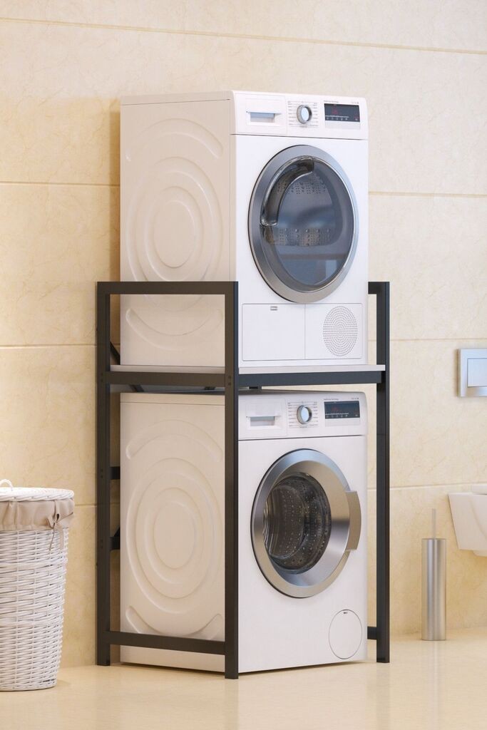 Hanah Home Polica za mašinu za pranje veša C7, Crna