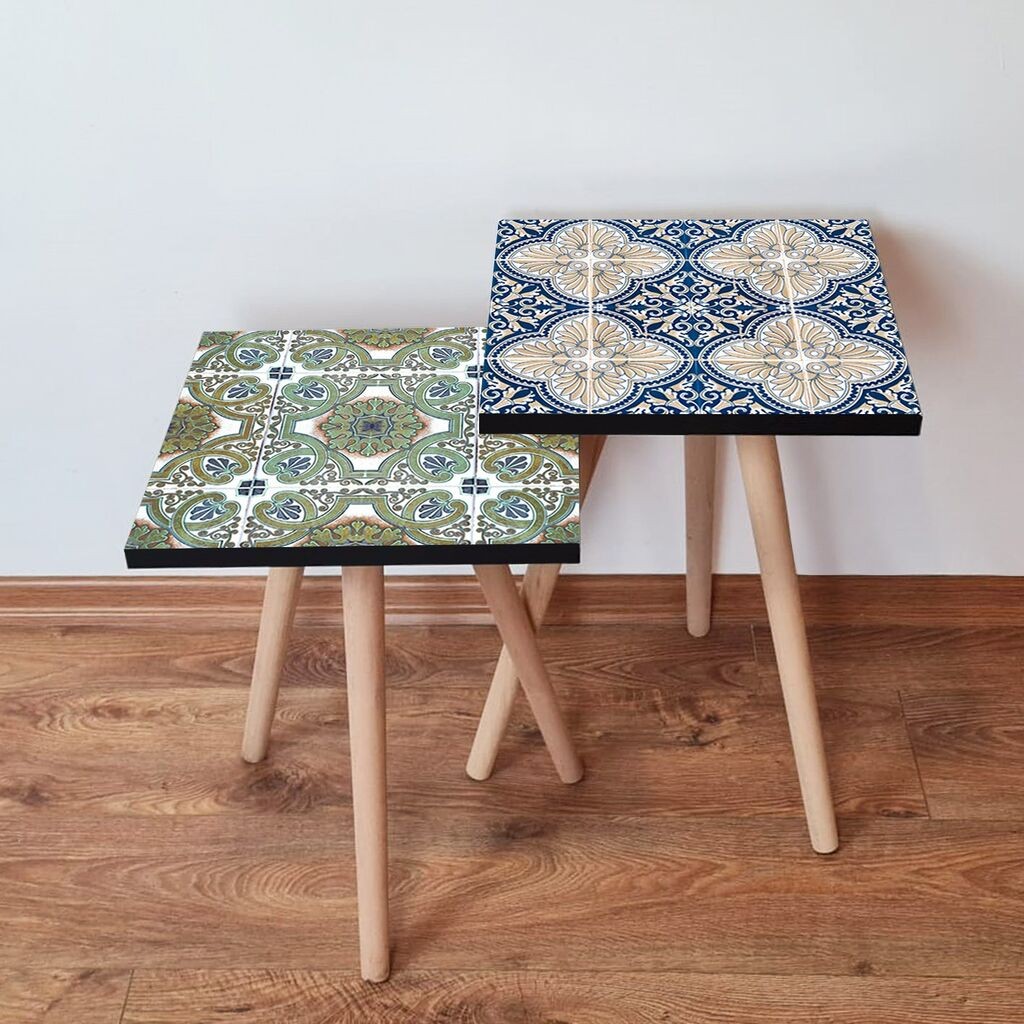 Hanah Home set stolića za kafu 2Shp295, 2 dijela, šareni