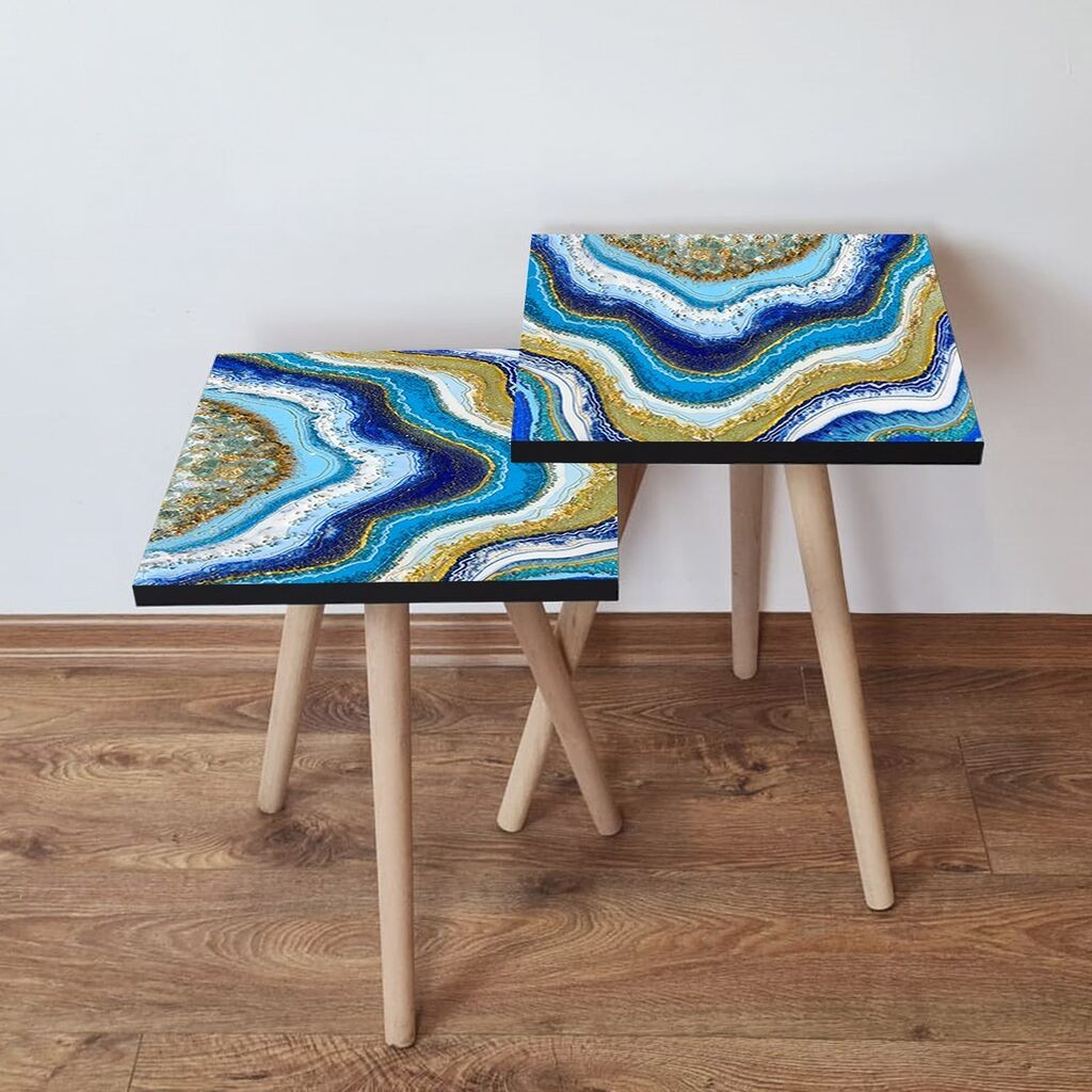 Hanah Home set stolića za kafu 2Shp15, 2 dijela, šareni