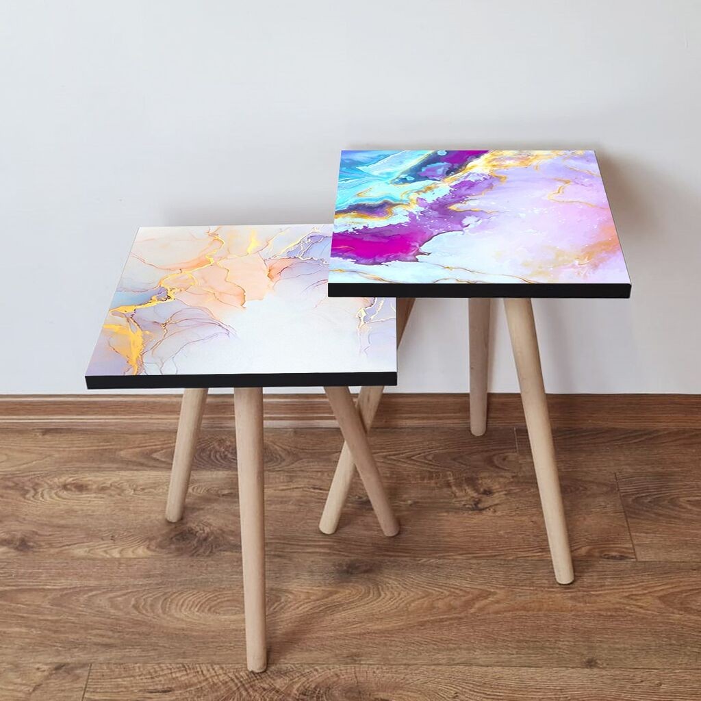 Hanah Home set stolića za kafu 2Shp290, 2 dijela, šareni