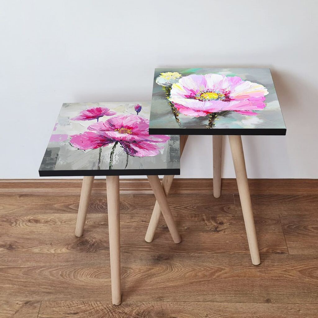 Hanah Home set stolića za kafu 2Shp300, 2 dijela, šareni