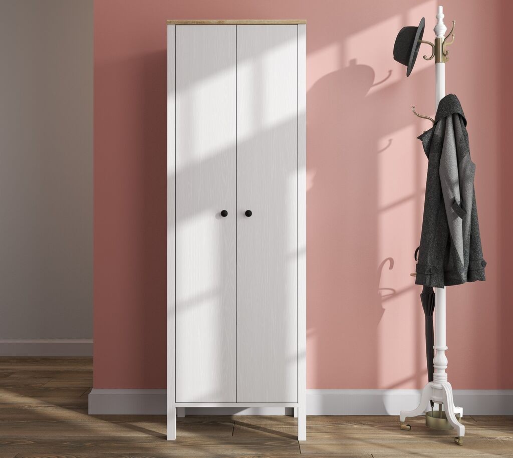 Hanah Home Ormarić za hodnik FRN-20080, 63x190x38 cm, Bijeli