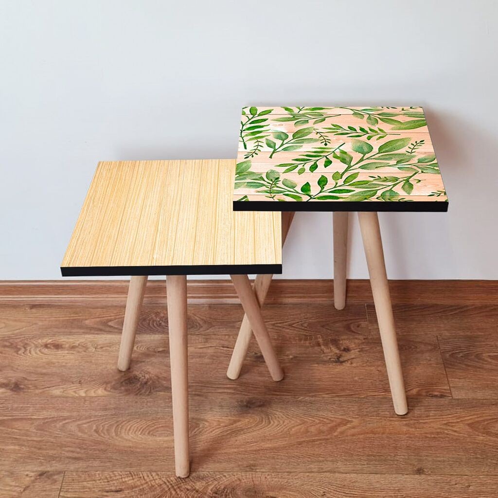 Hanah Home set stolića za kafu 2Shp254, 2 dijela, šareni