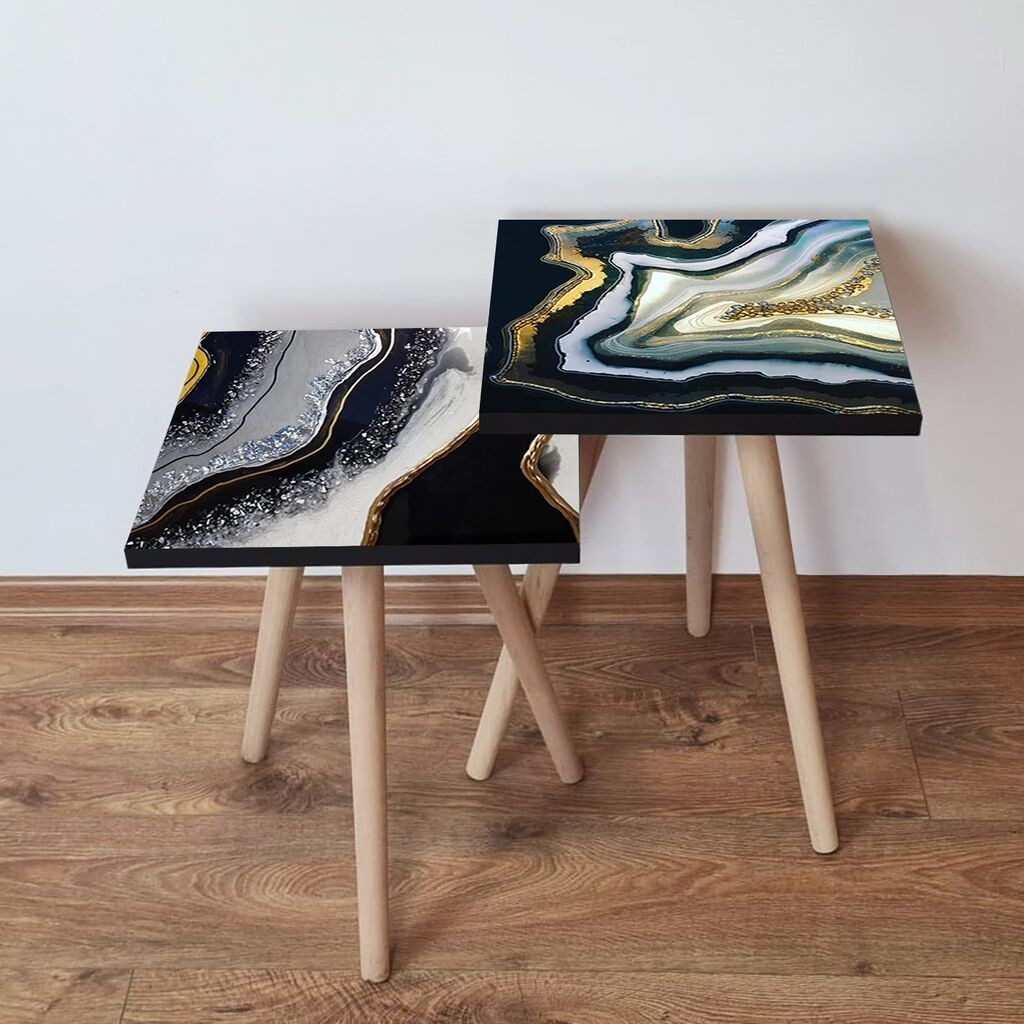 Hanah Home set stolića za kafu 2Shp277, 2 dijela, šareni