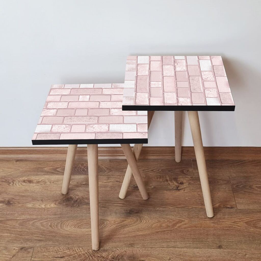 Hanah Home set stolića za kafu 2Shp440, 2 dijela, šareni