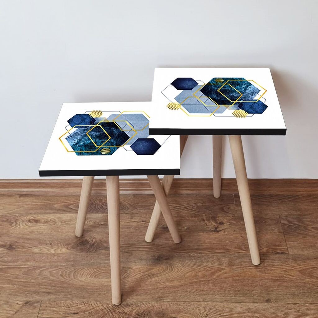 Hanah Home set stolića za kafu 2Shp430, 2 dijela, šareni