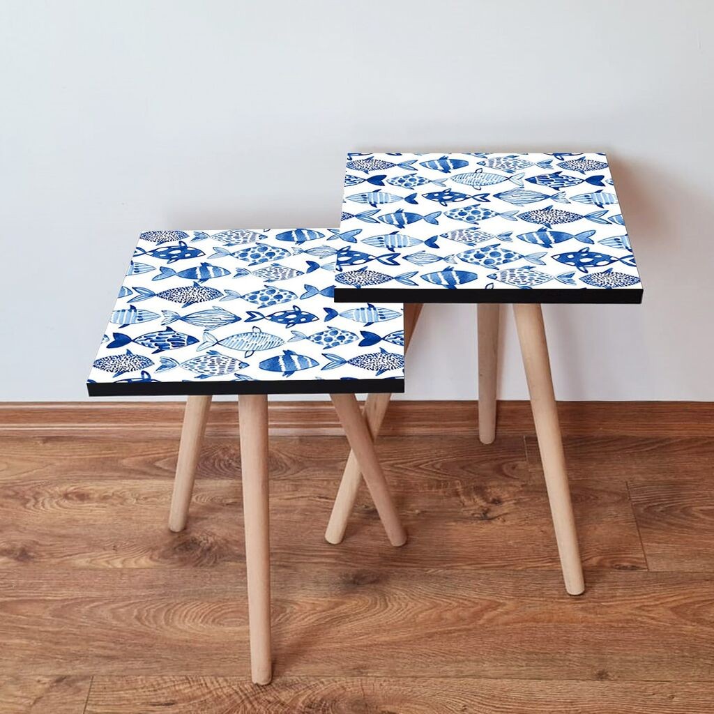 Hanah Home set stolića za kafu 2Shp484, 2 dijela, šareni