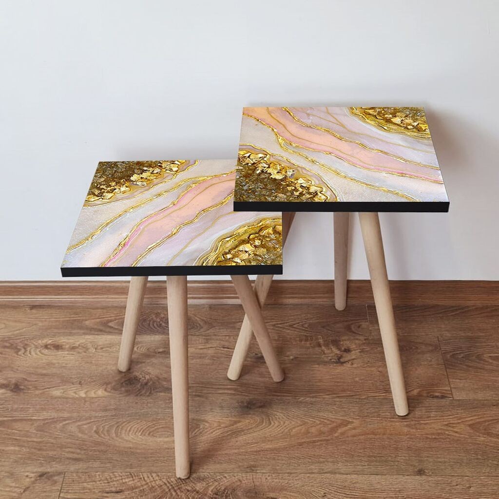 Hanah Home set stolića za kafu 2Shp87, 2 dijela, šareni