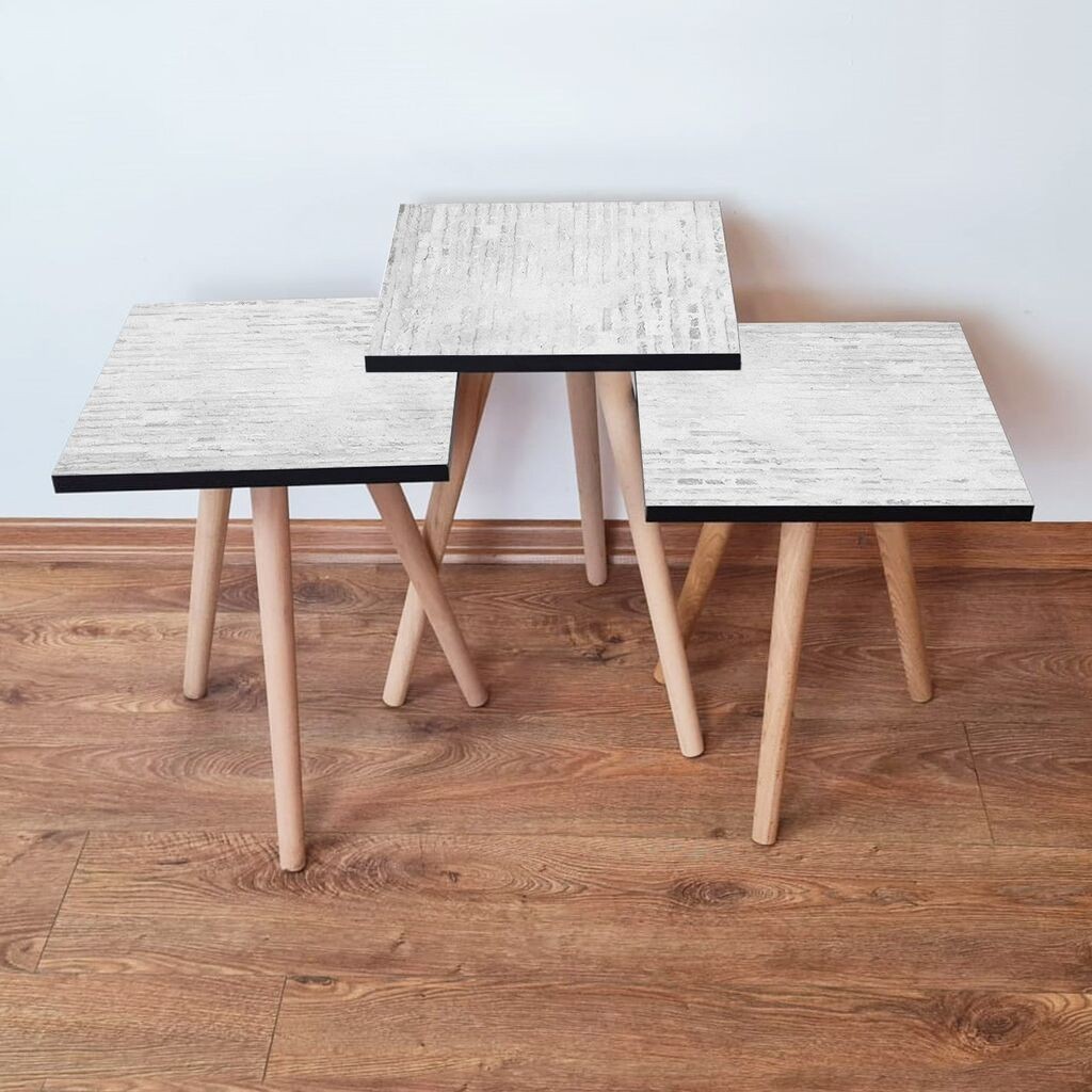 Hanah Home set stolića za kafu 3Shp68, 3 dijela, šareni