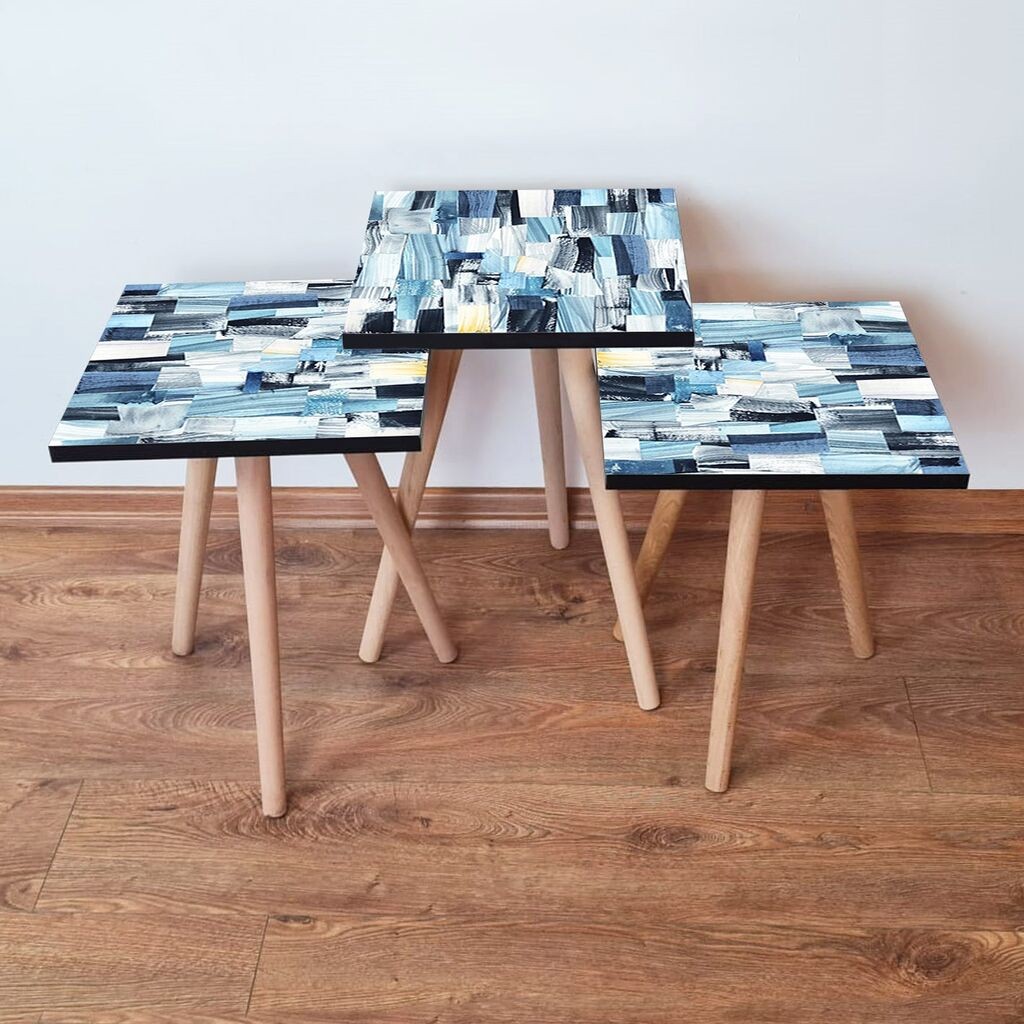 Hanah Home set stolića za kafu 3Shp82, 3 dijela, šareni