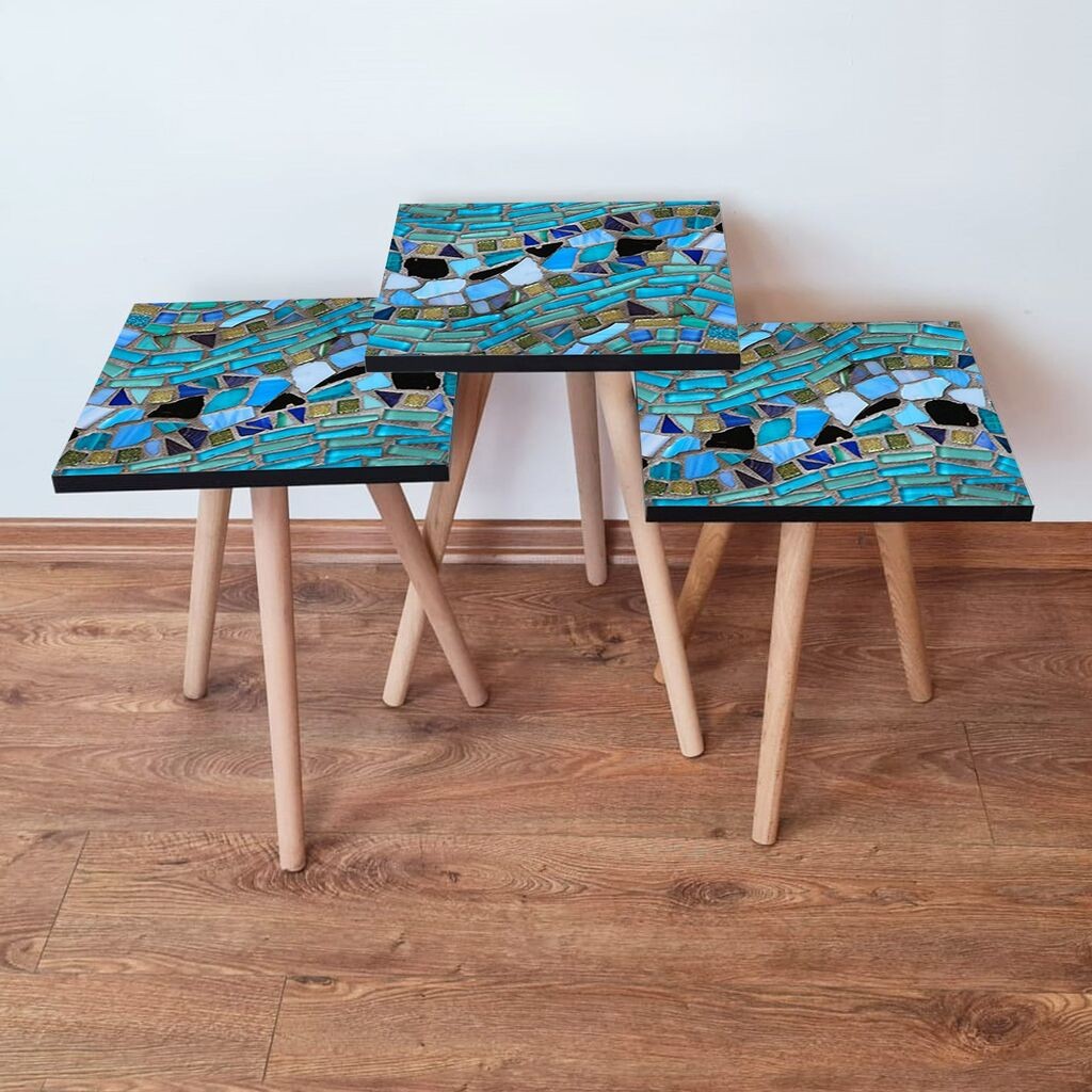 Hanah Home set stolića za kafu 3Shp256, 3 dijela, šareni