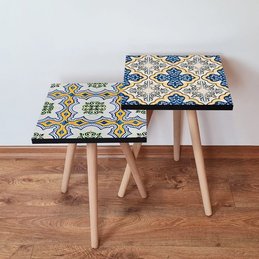 Hanah Home set stolića za kafu 2Shp296, 2 dijela, šareni