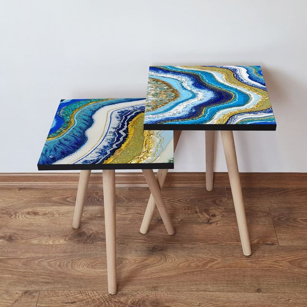 Hanah Home set stolića za kafu 2Shp339, 2 dijela, šareni