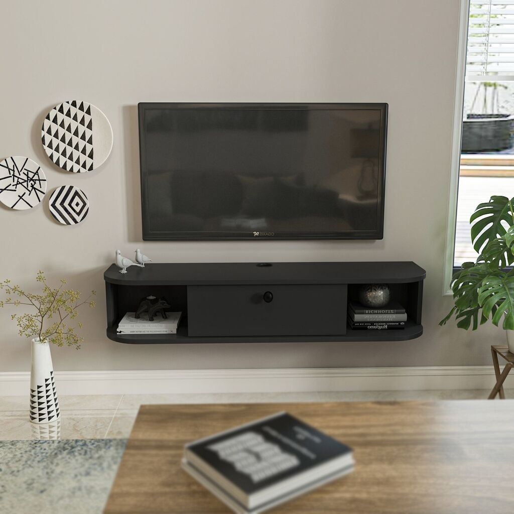 Hanah Home TV komoda Ibarra, 120x23,4x29,6 cm, antracit