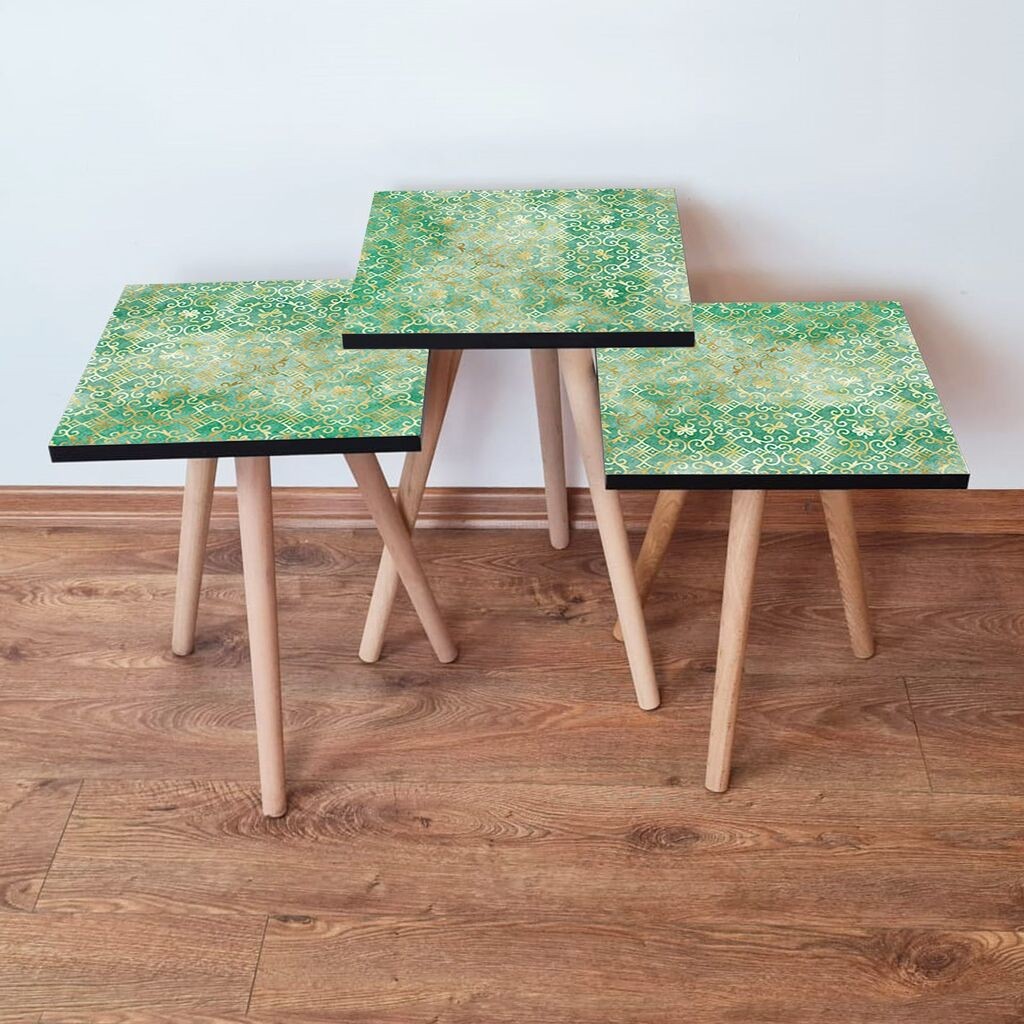 Hanah Home set stolića za kafu 3Shp245, 3 dijela, šareni