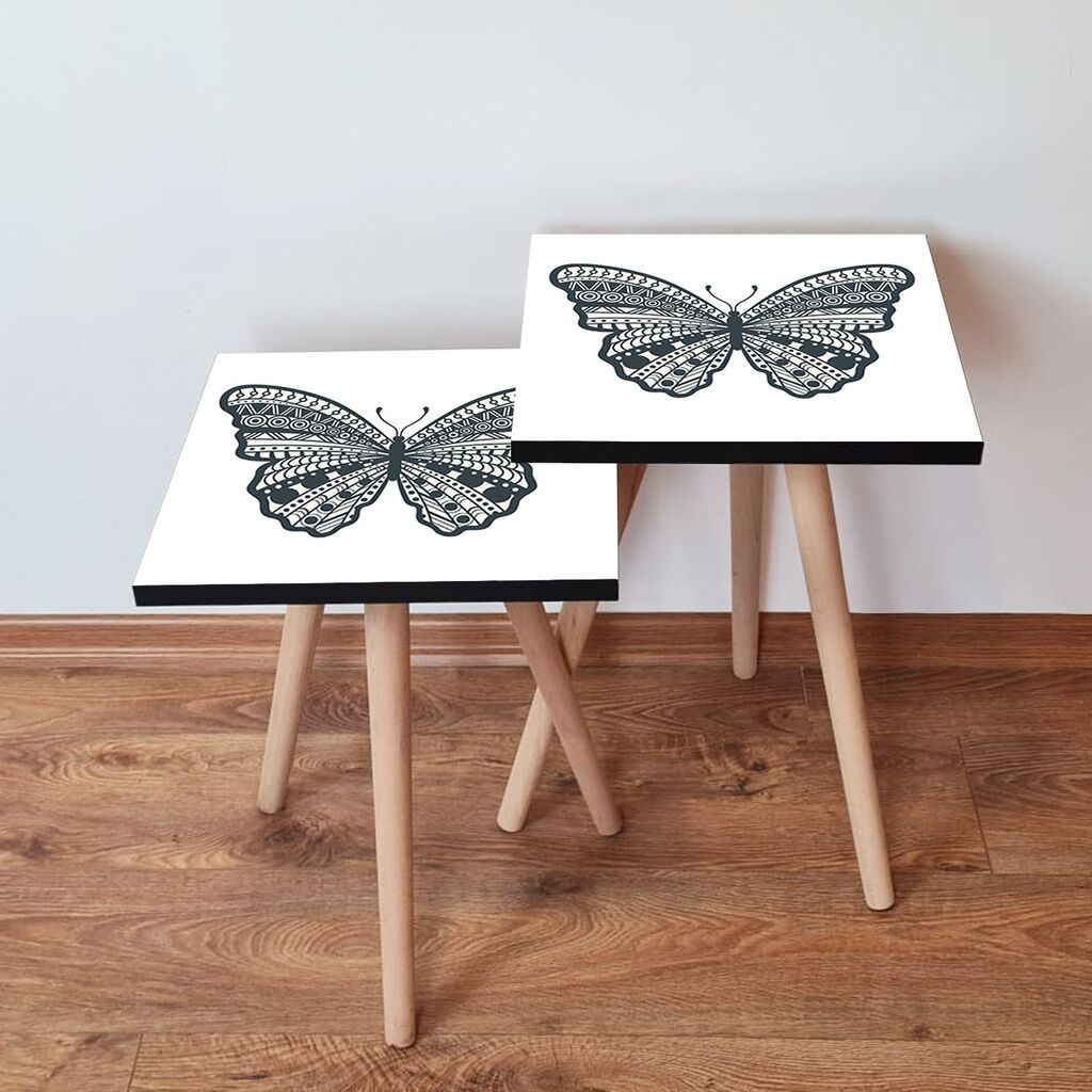 Hanah Home set stolića za kafu 2Shp80, 2 dijela, šareni