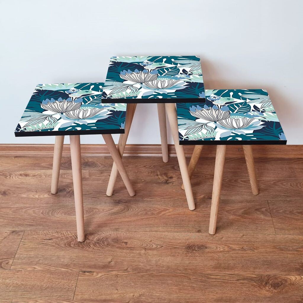 Hanah Home set stolića za kafu 3Shp210, 3 dijela, šareni