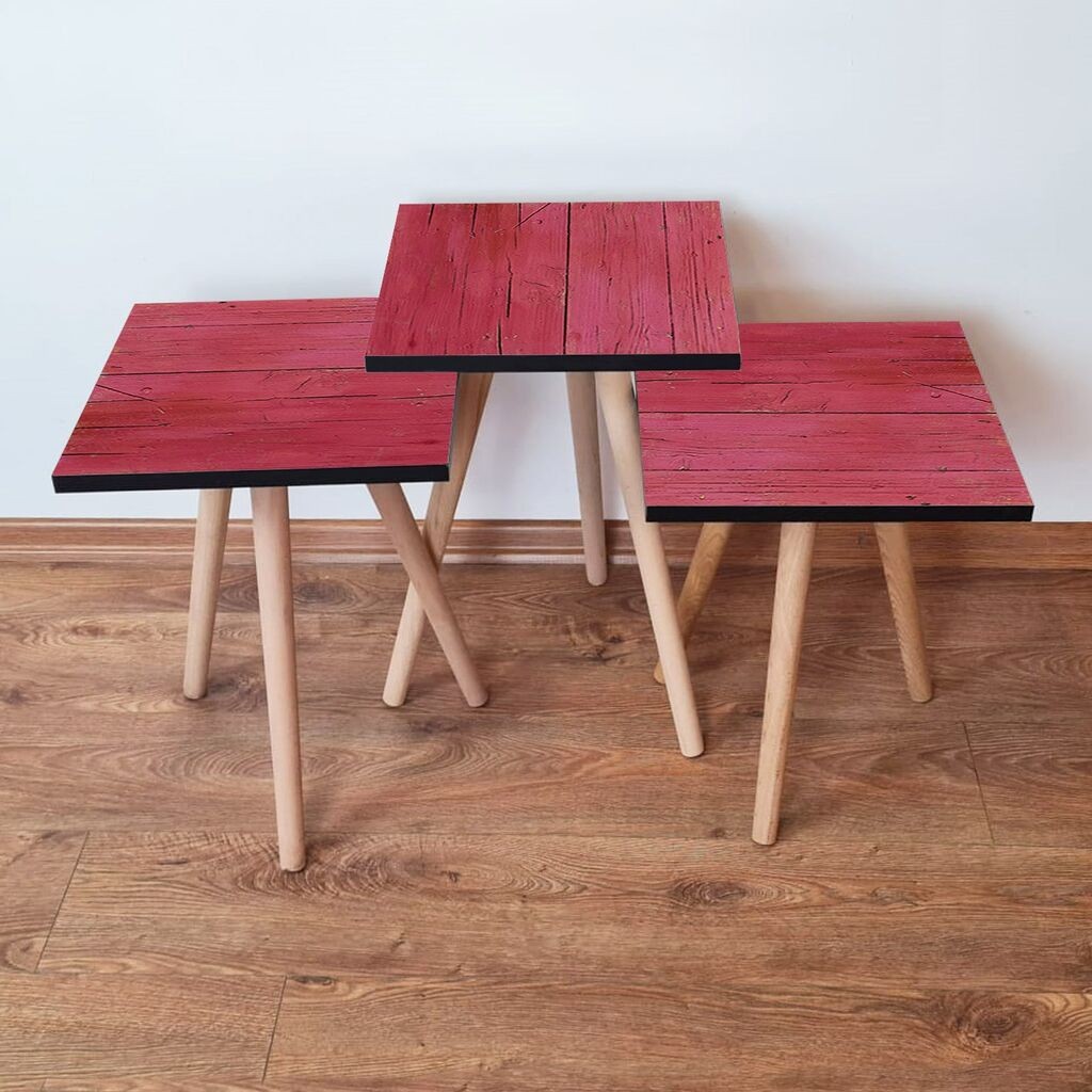 Hanah Home set stolića za kafu 3Shp128, 3 dijela, šareni