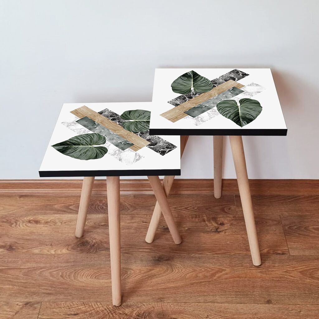 Hanah Home set stolića za kafu 2Shp366, 2 dijela, šareni