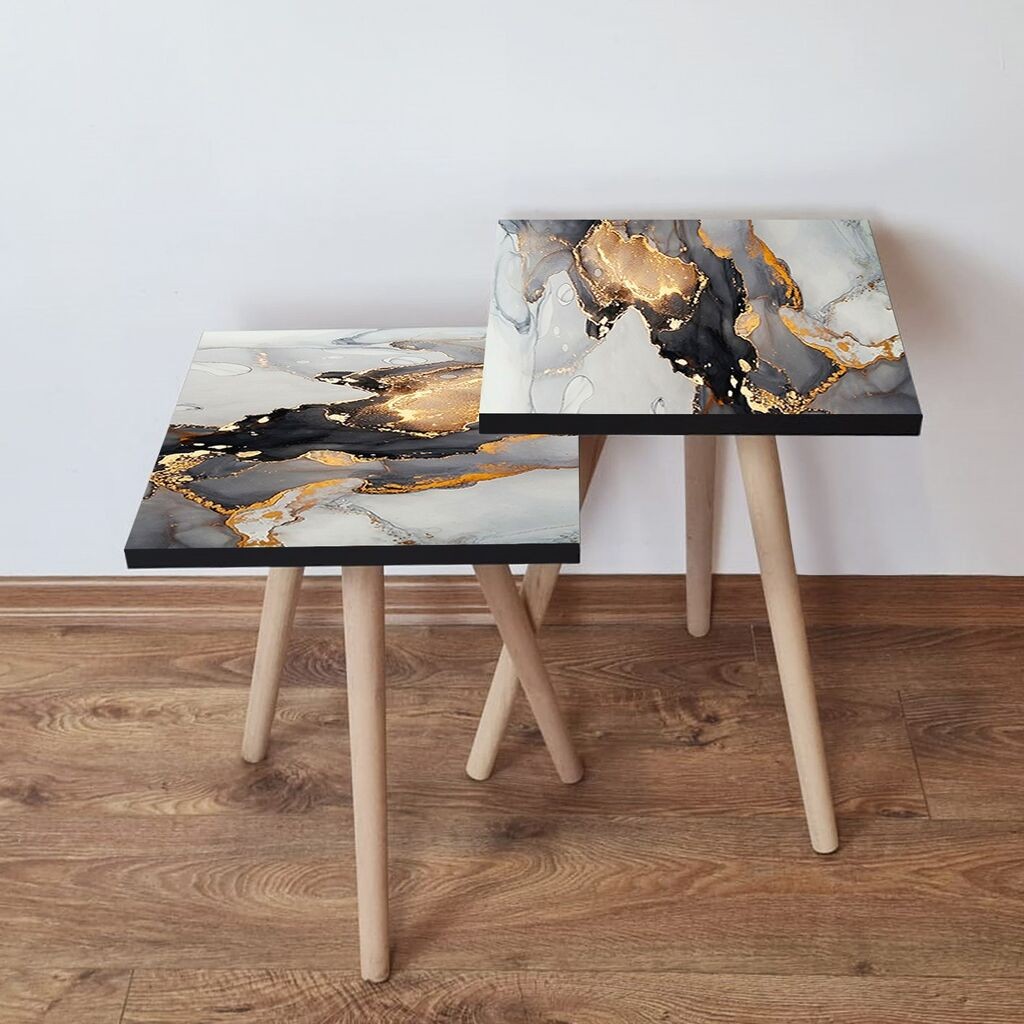 Hanah Home set stolića za kafu 2Shp117, 2 dijela, šareni