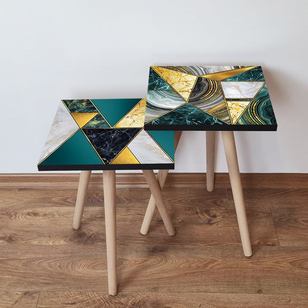 Hanah Home set stolića za kafu 2Shp336, 2 dijela, šareni