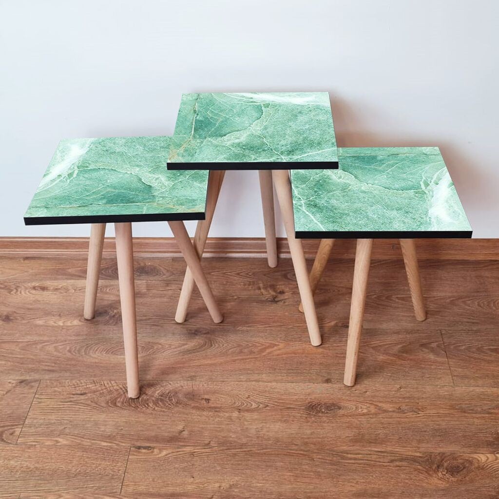 Hanah Home set stolića za kafu 3Shp179, 3 dijela, šareni